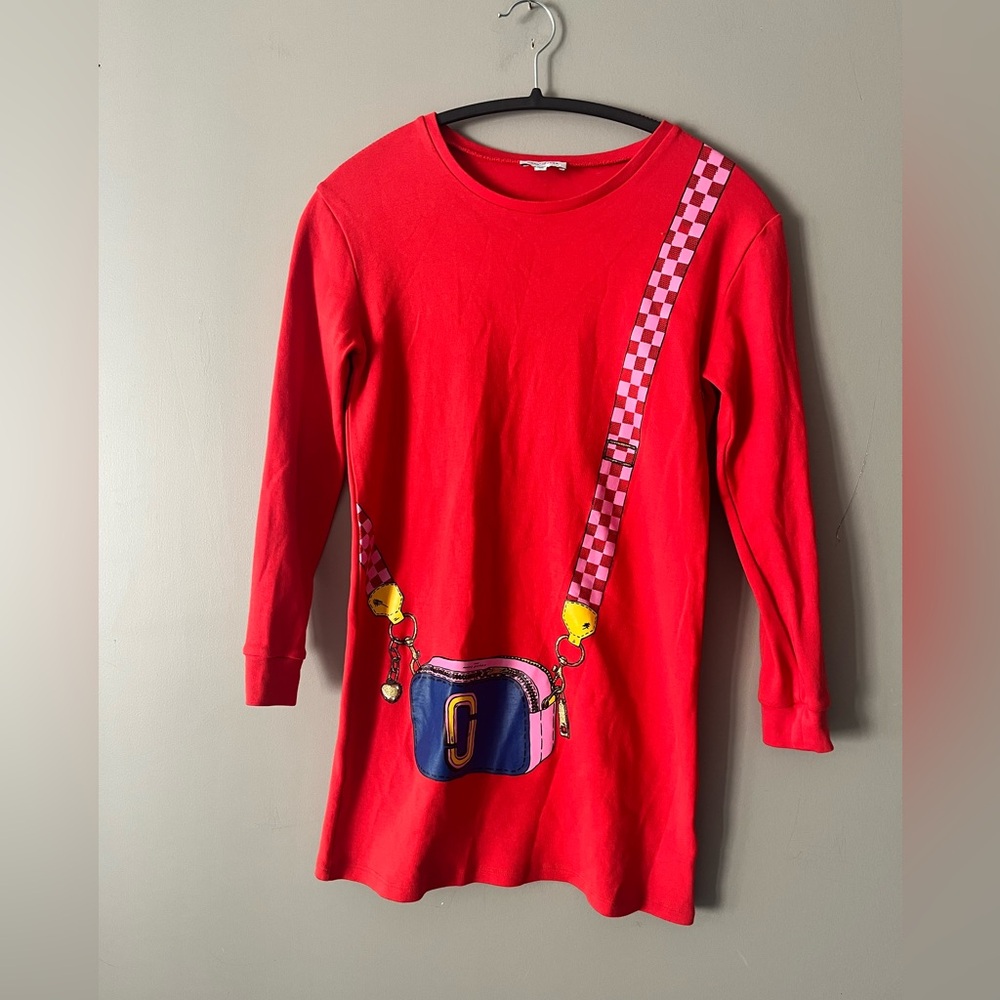 The Marc Jacob’s Red Graphic Purse Print Dress size 12Y